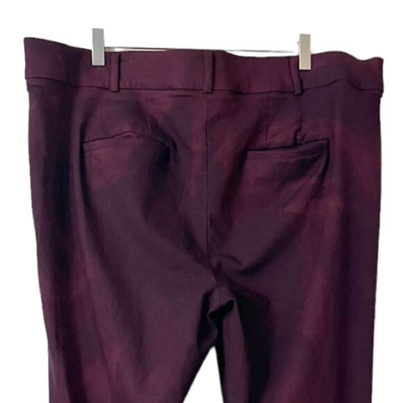 Lane Bryant Women’s Pants The Allie Ankle Slim Fit Burgundy Mid Rise Sz 24R Plus - Picture 8 of 11